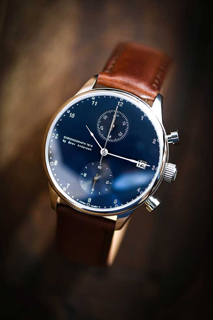 About Vintage 1815 Chronograph, Steel / Blue Sunray